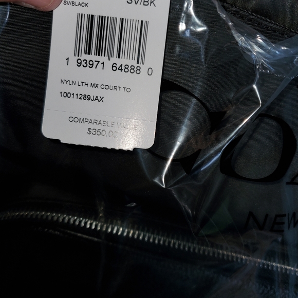 NEW WT COACH COURT BLACK NYLON SATCHEL TOTE - Picture 6 of 6